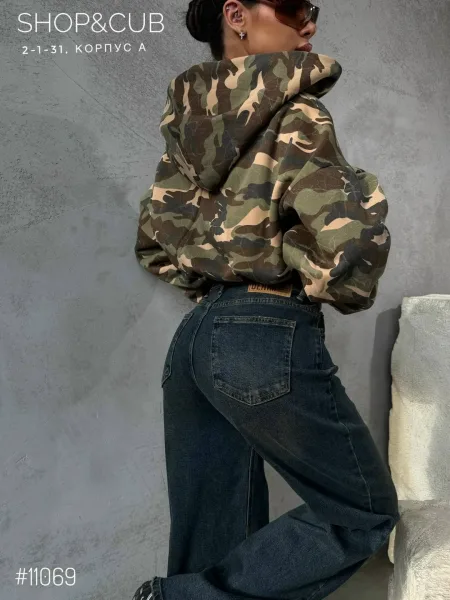 Джинсы трубы из мягкого удобного DENIM с составом 85 хлопок — фото 12