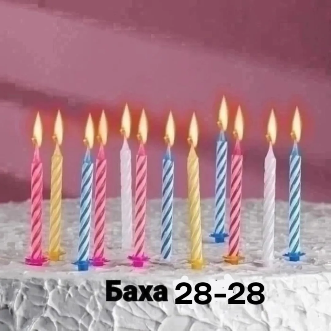 Набор из 20 свечей для торта из стеарина и пластика — фото 5