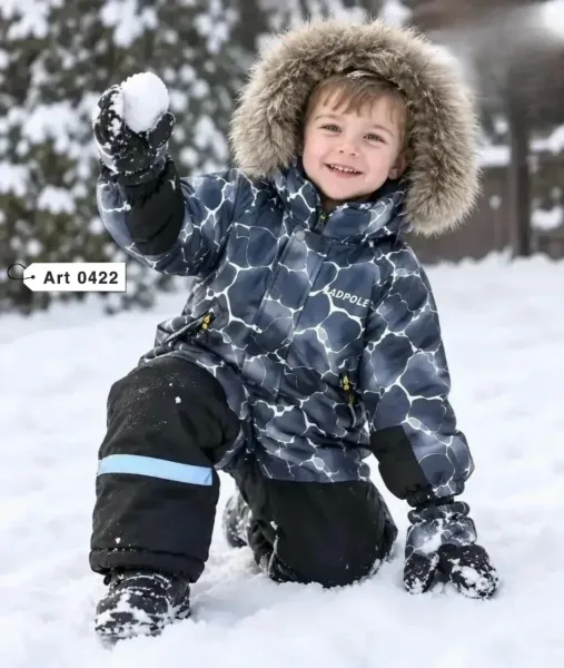 Комбинезон зимний с мембраной и натуральным мехом енота — фото 3