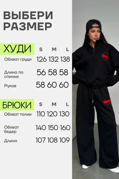 Модель демонстрирует костюм, маркировка S — фото 3