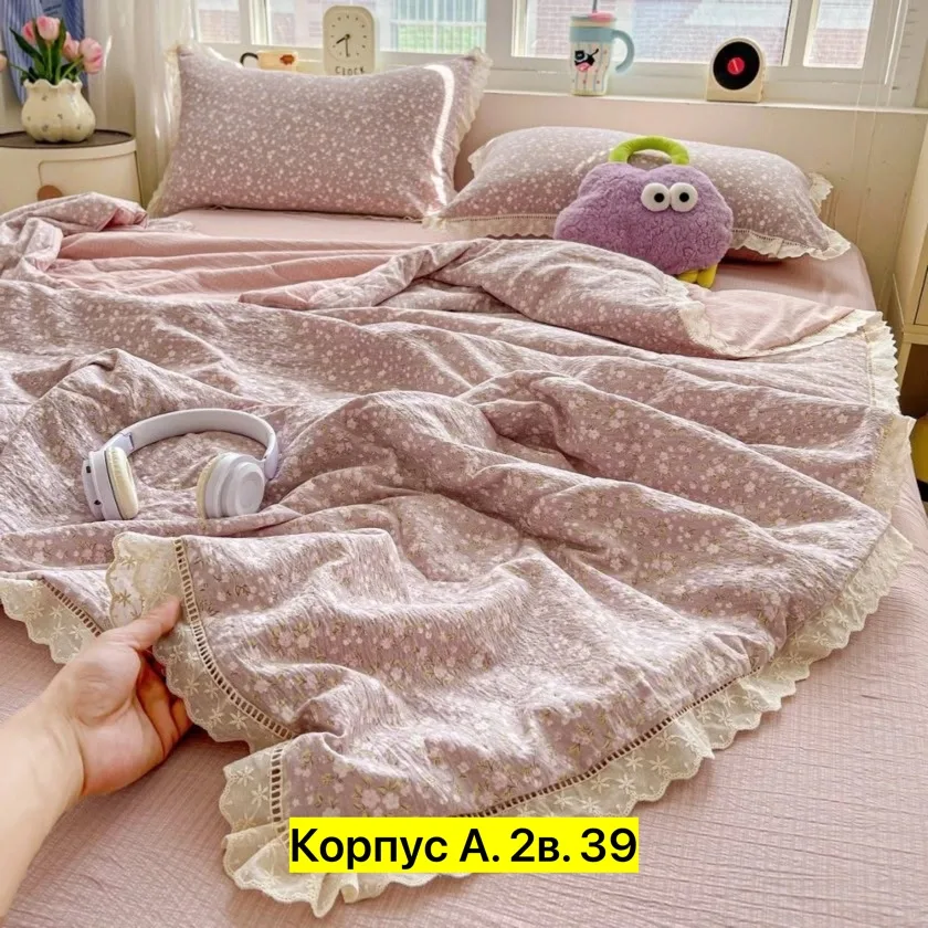 Комплект постельного белья, сатин Белый — фото 7