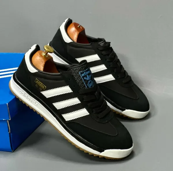 Adidas Originals SL72 кроссовки из замши и ткани — фото 4