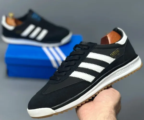 Adidas Originals SL72 кроссовки из замши и ткани — фото 14
