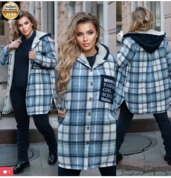 Костюм тройка тёплый из трёхнитки с кашемиром и мехом — фото 1