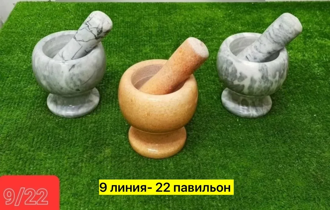 Набор из ступки с пестиком из мрамора — фото 1