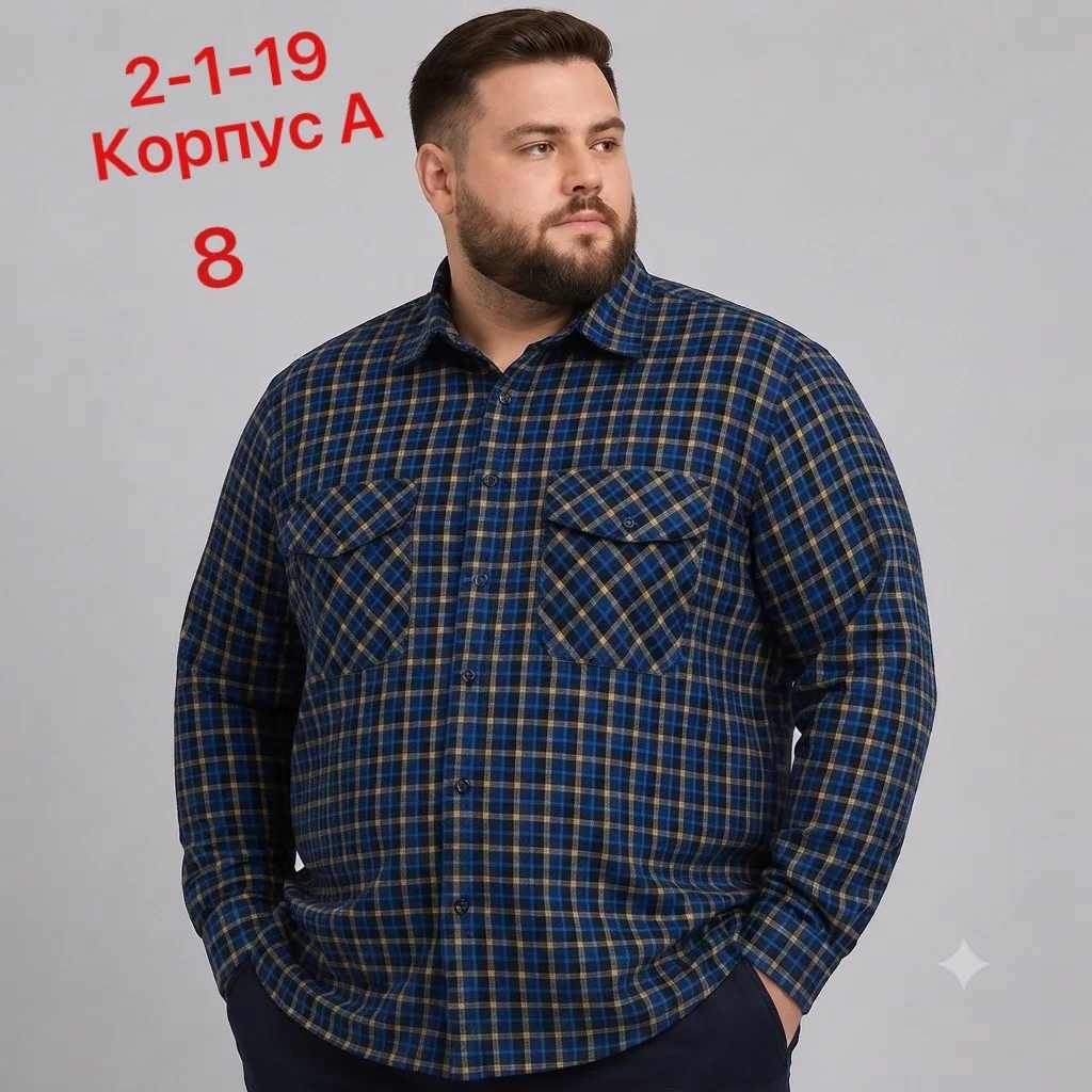 Рубашка из хлопка и полиэстера — фото 1