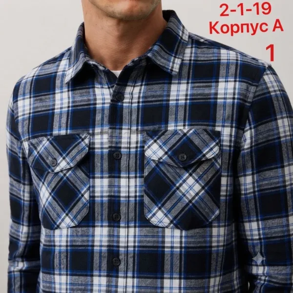 Рубашка из хлопка и полиэстера — фото 49
