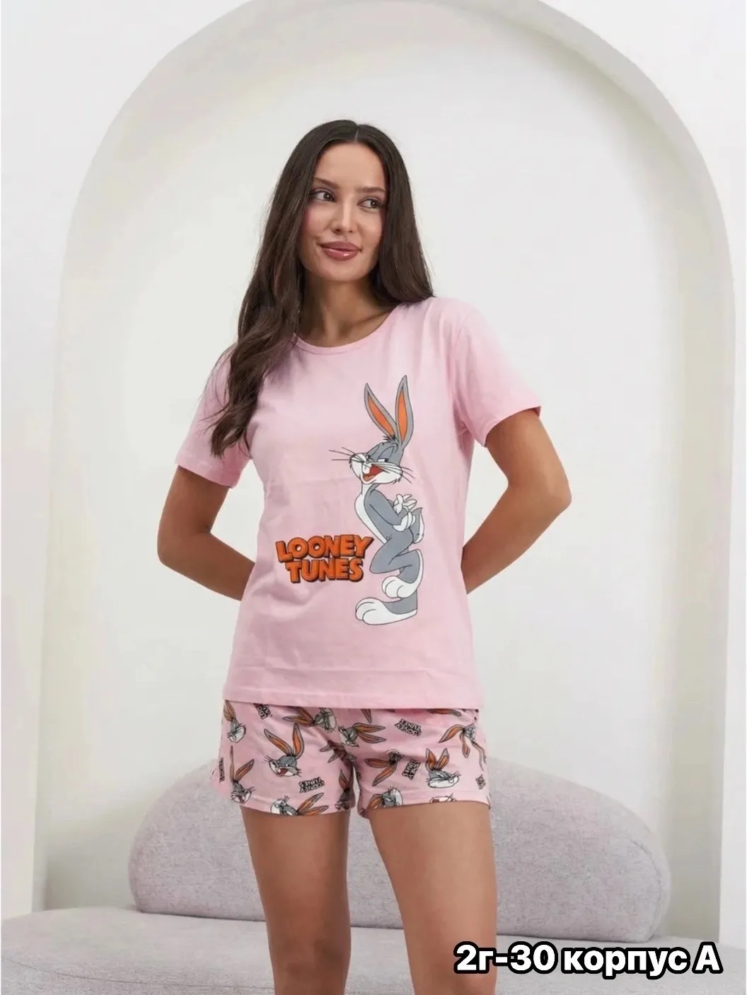 Пижама шорты из хлопка — фото 4