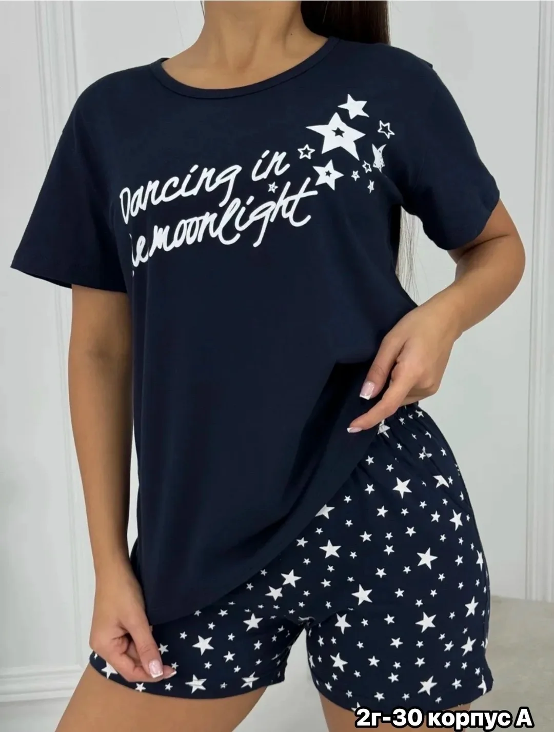 Пижама шорты из хлопка — фото 3