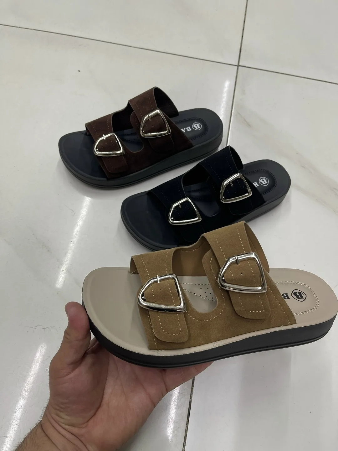 Женские тапки из искусственной кожи Коричневый — фото 1