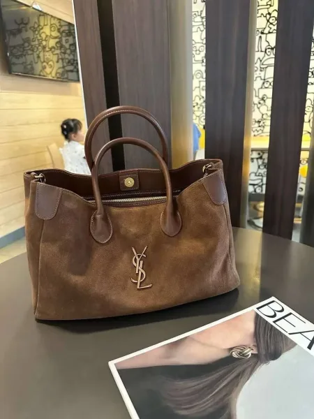 YSL сумка из замши и натуральной кожи — фото 5