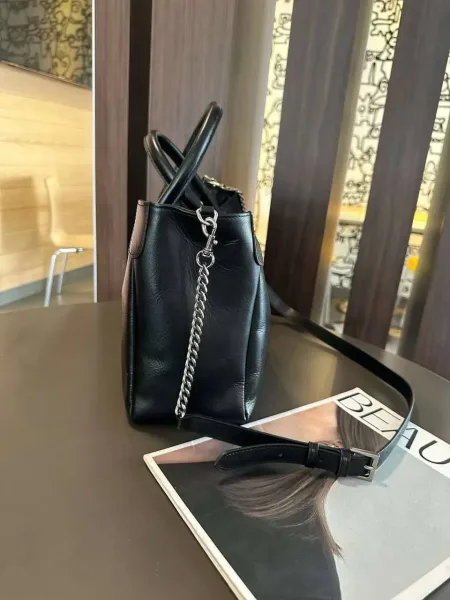 YSL сумка из замши и натуральной кожи — фото 8