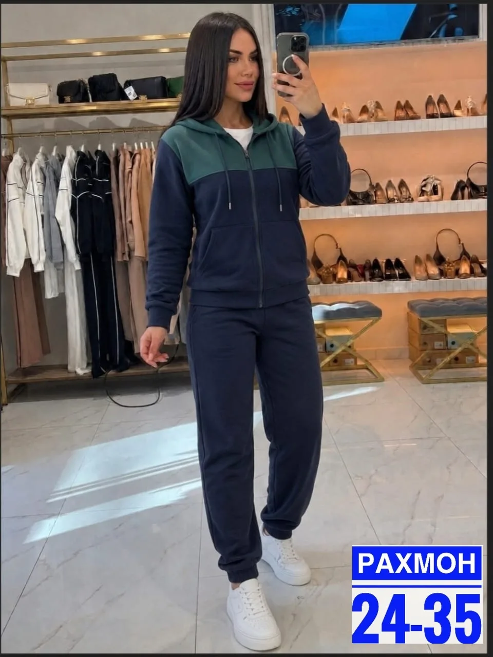 Модный легкий женский костюм из качественного и дышащего материала идеально подходит — фото 2