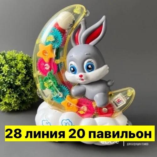 Музыкальный катающийся Кролик на Луне со световыми эффектами / Игрушки Малышам — фото 2