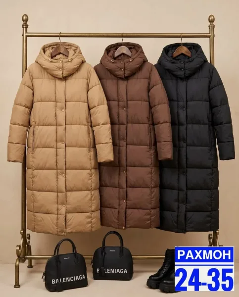 Удлинённая женская куртка из фабричного материала — фото 4