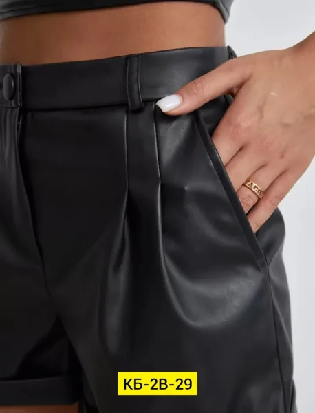 Шорты из экокожи — фото 2