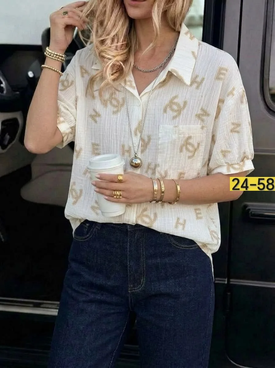 Брендовая рубашка Chanel из мягкой ткани хлопок — фото 3