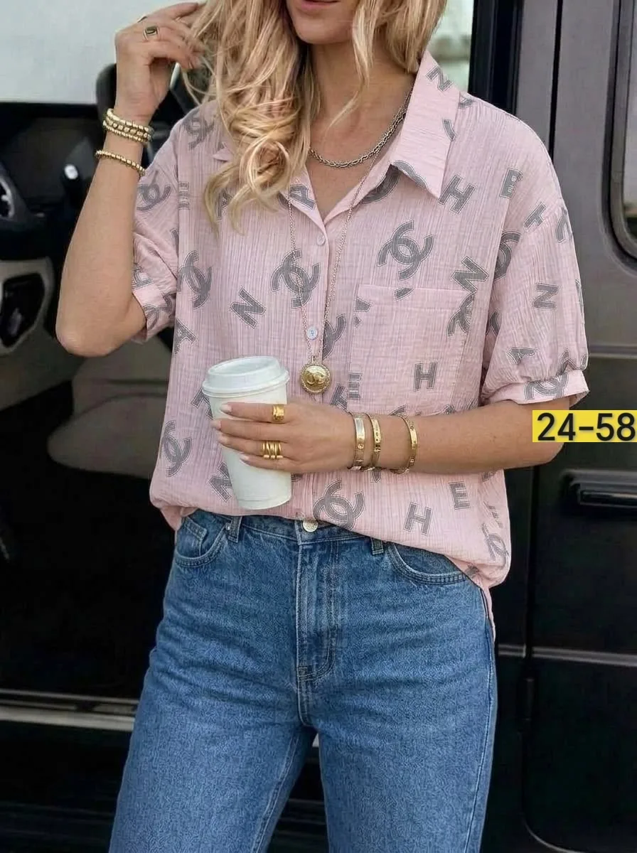 Брендовая рубашка Chanel из мягкой ткани хлопок — фото 5