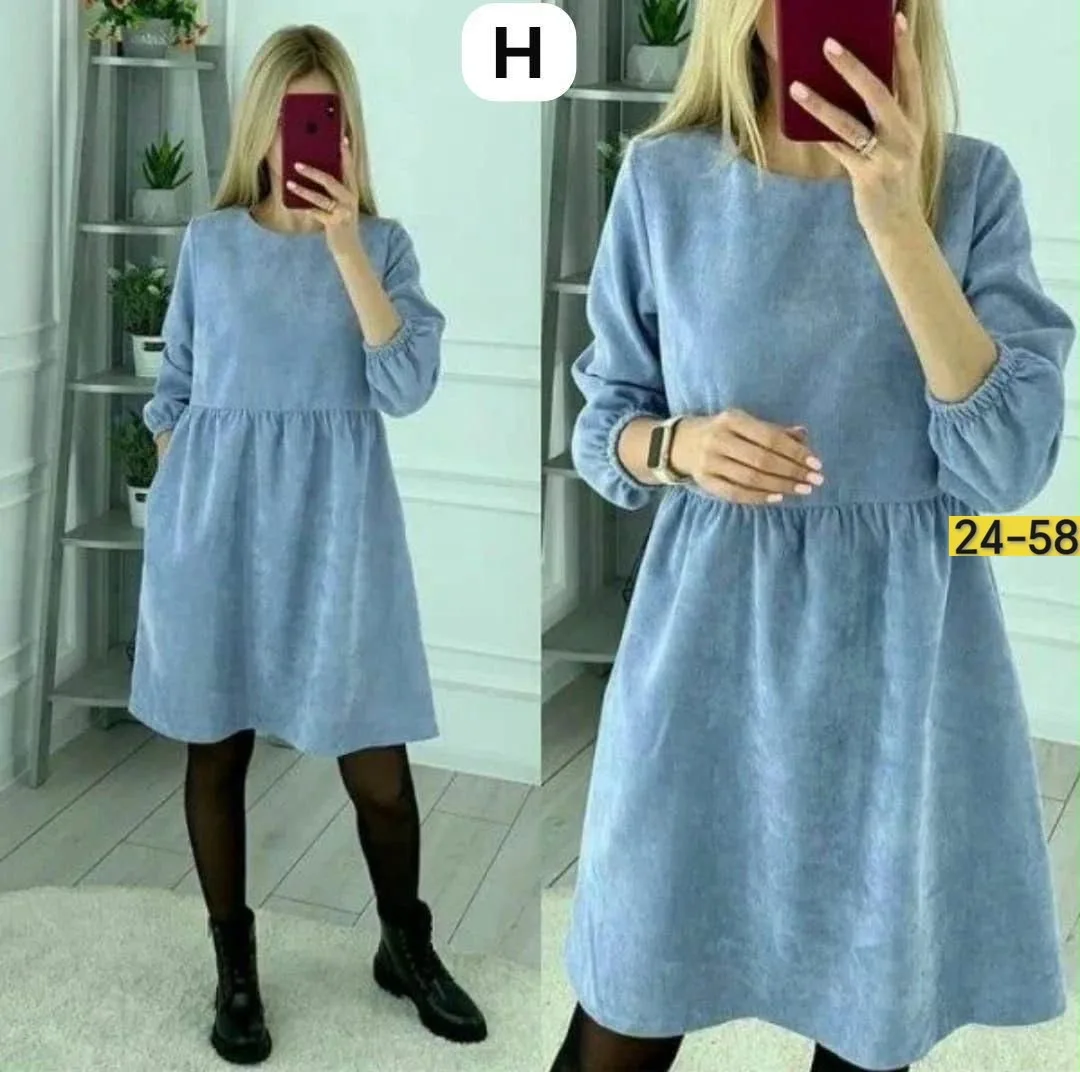 Платье вельвет — фото 4