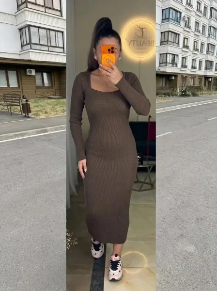 Платье из ткани Лапша — фото 5