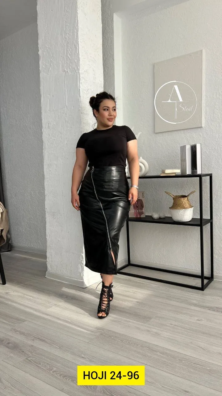 Юбка из эко-кожи — фото 1