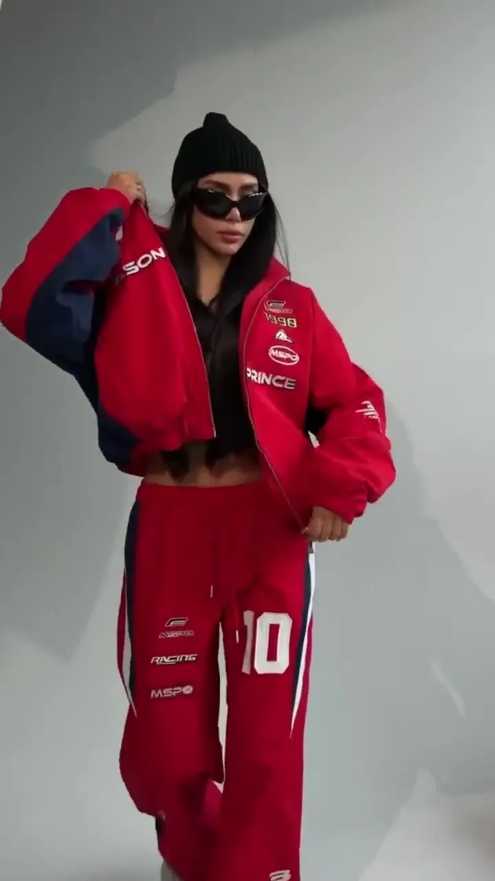 Костюм байкер style - плащевое полотно хлопок — видео