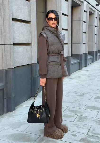 Костюм-тройка Brunello Cucinelli, хлопок на флисе — фото 7