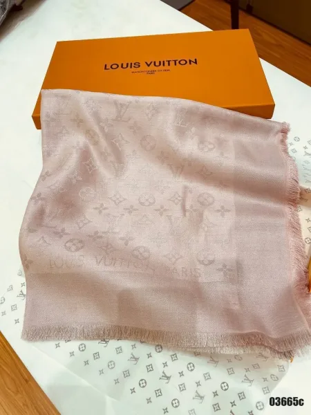 LOUIS VUITTON шарф шаль из шёлка и шерсти — фото 9