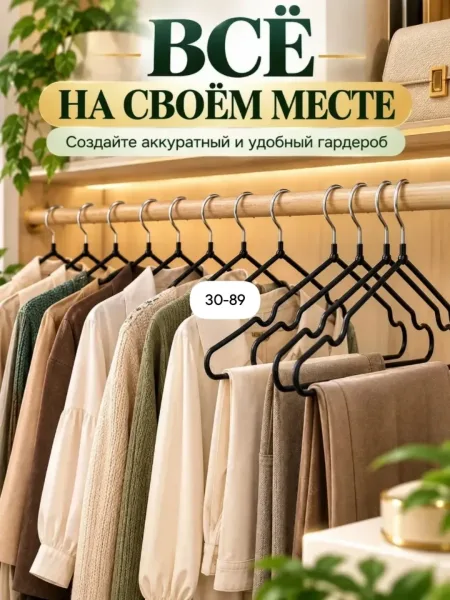Вешалки плечики антискользящие металлические — фото 3