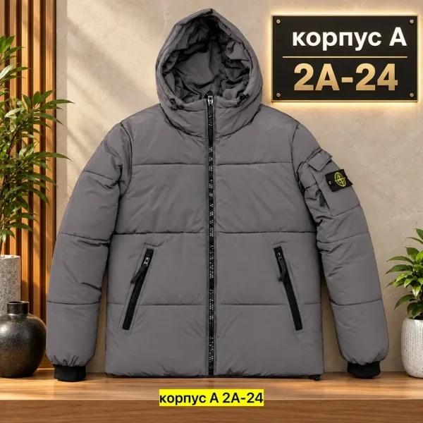 Мужская зимняя куртка из флиса с начесом и плотным наполнителем — фото 4