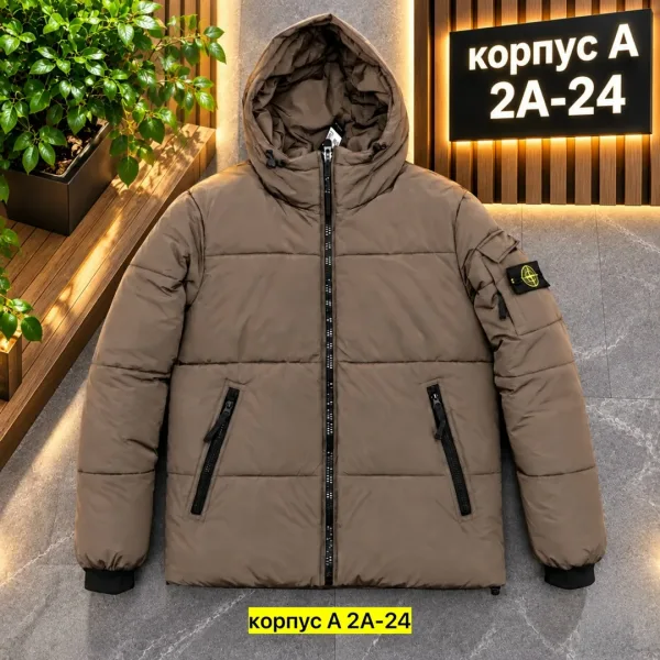 Мужская зимняя куртка из флиса с начесом и плотным наполнителем — фото 8
