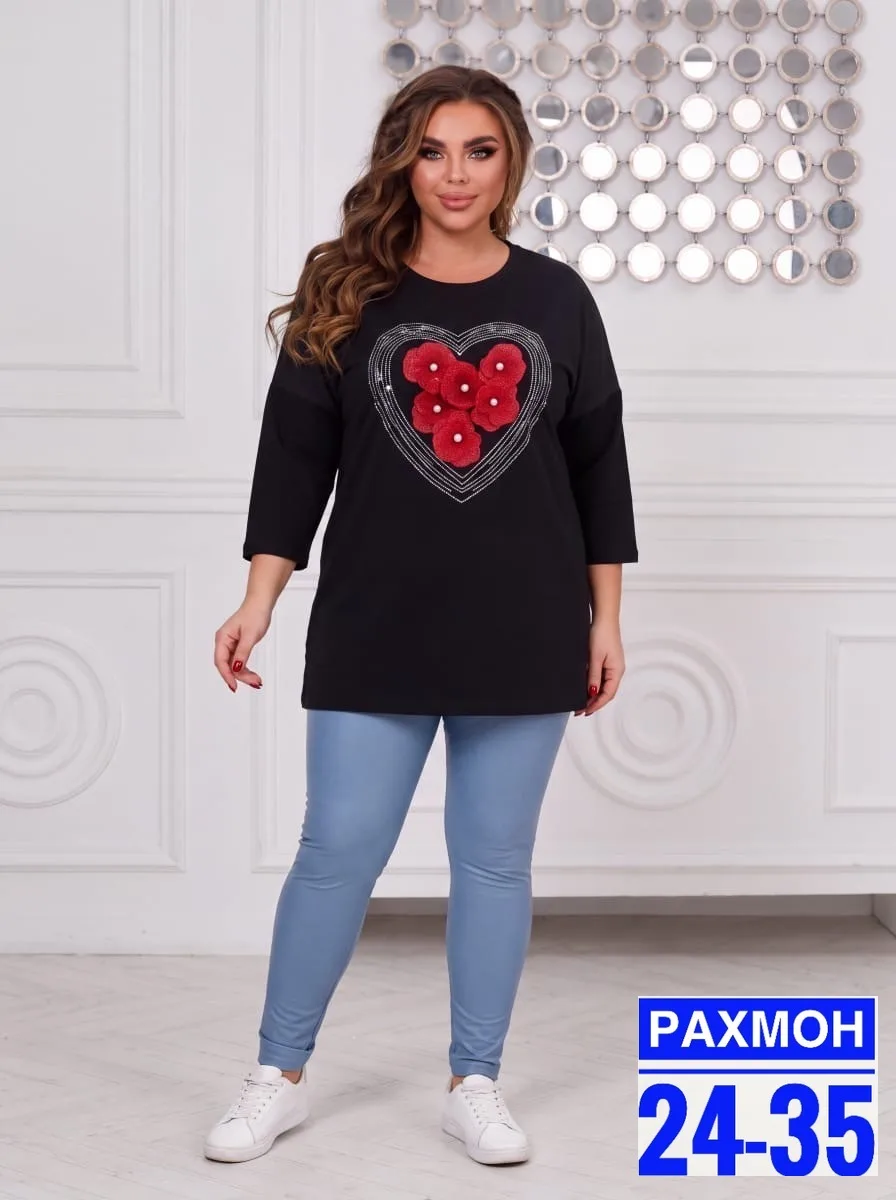 Платье-Туника из спандекса и хлопка — фото 2