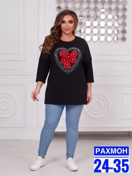 Платье-Туника из спандекса и хлопка — фото 2