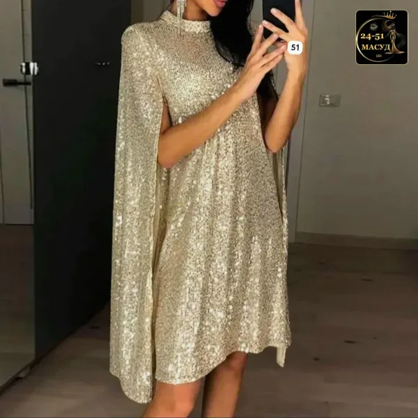 Платье из пайетки с подкладкой, идеальная посадка по фигуре — фото 1