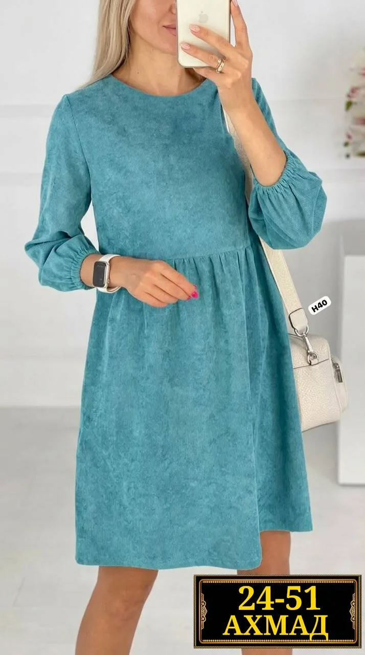 Платье вельветовое — фото 2