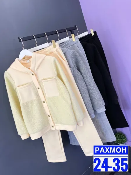 Теплый костюм из флиса с эффектом барашка — фото 4