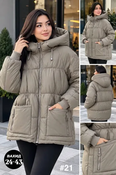 Тёплая женская куртка из синтепона — фото 1