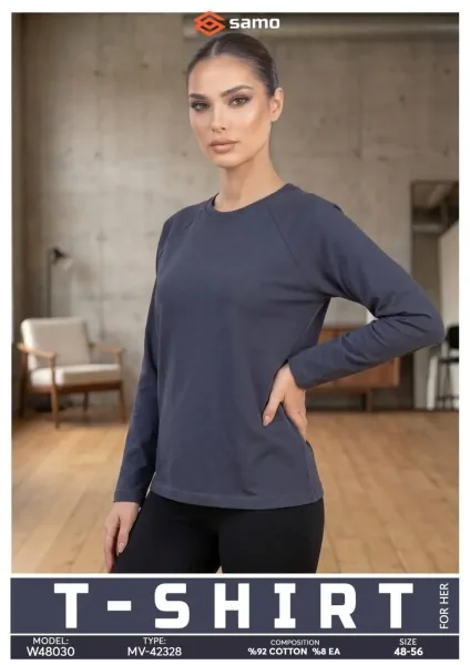 Женская футболка из лайкры и хлопка — фото 3