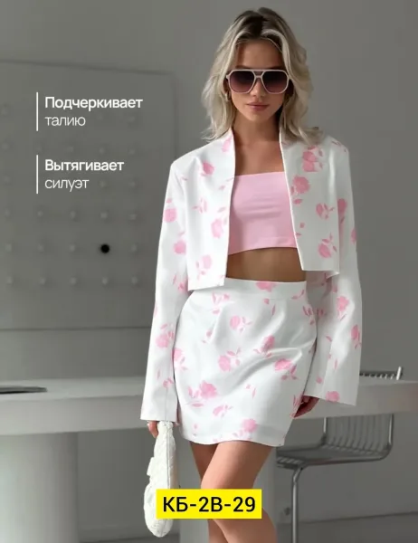 Костюм двойка из ткани — фото 9