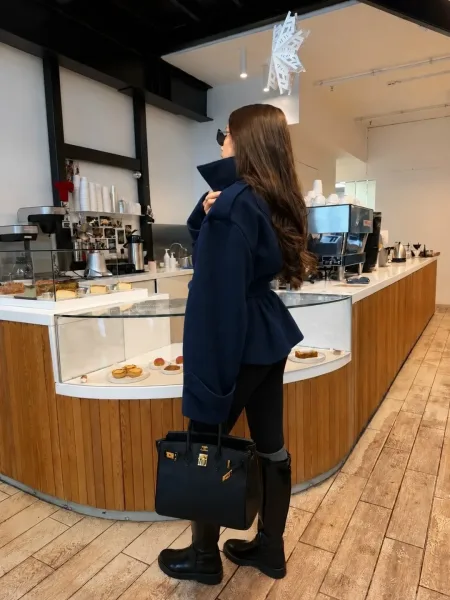Укороченное пальто ZARA из драпа — фото 20