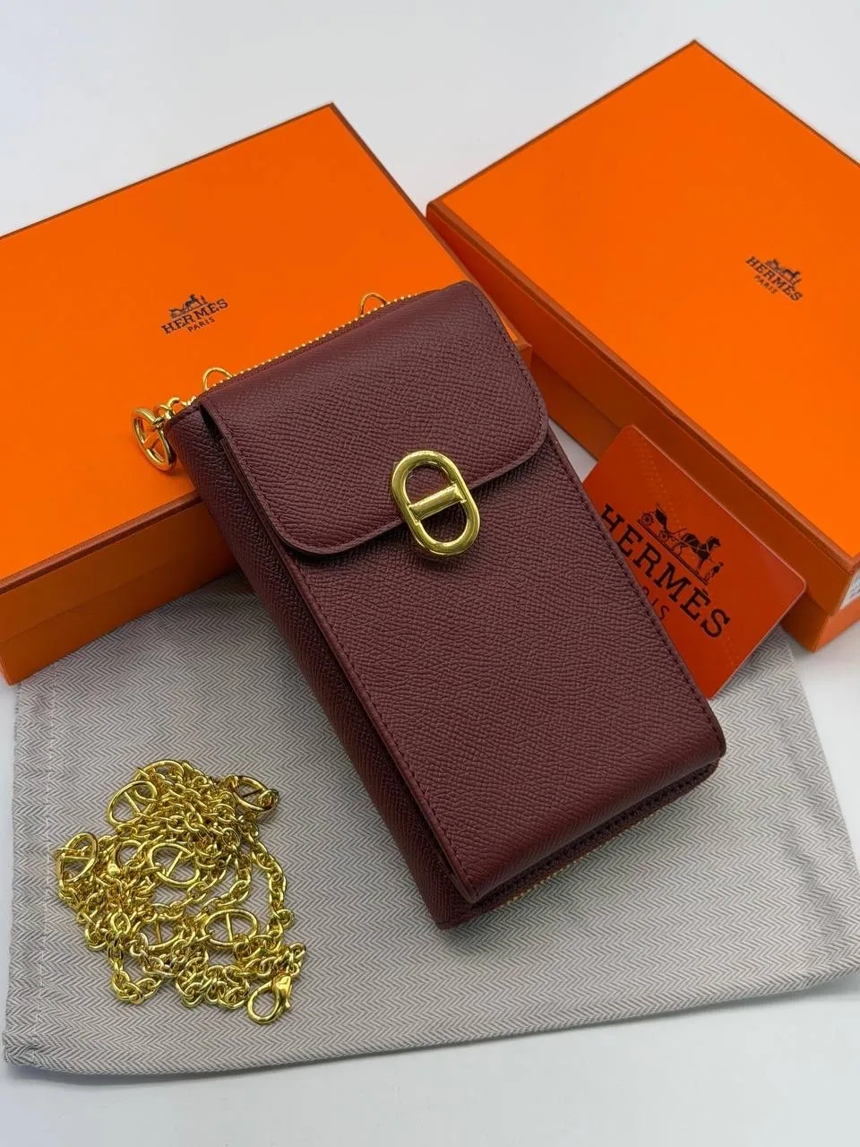 Кошелёк HERMES, кожа — фото 4