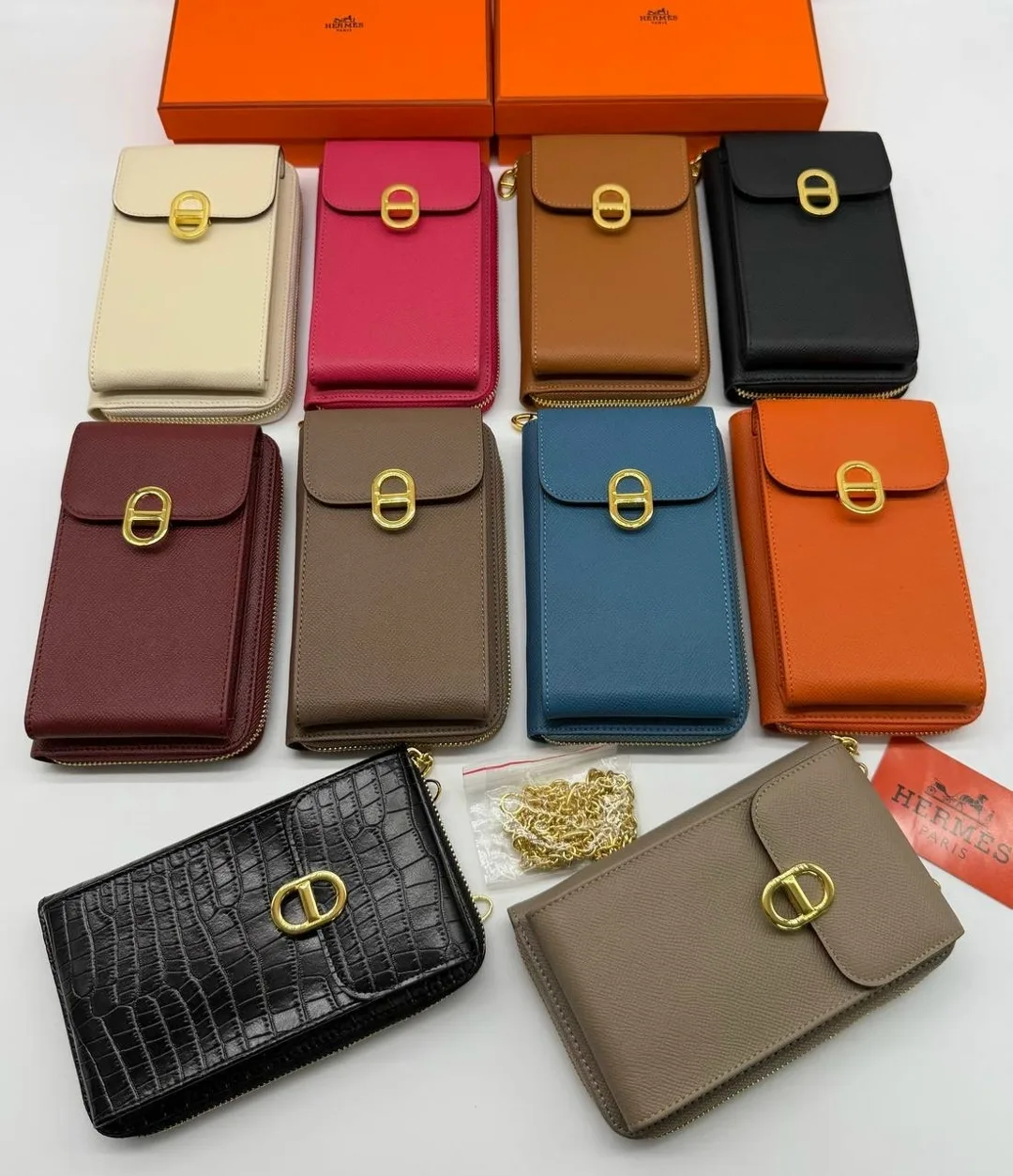 Кошелёк HERMES, кожа — фото 9
