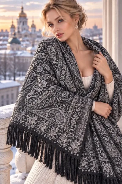 Шарф-палантин из 100 кашемира — фото 6