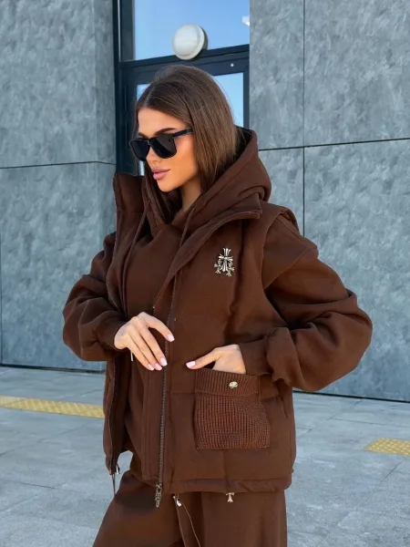 Костюм-тройка Chrome Hearts, хлопок на флисе — фото 2