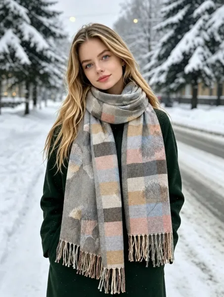 Шарф-палантин из 100 кашемира — фото 23