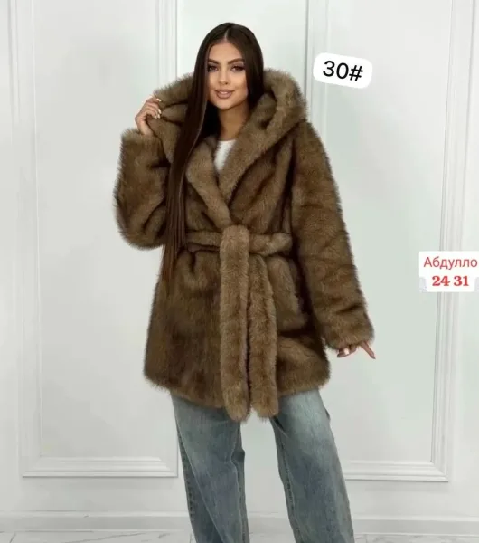 𝒩𝑒𝓌 𝒞𝑜𝓁𝓁𝑒𝓀𝓉𝒾𝑜𝓃 Шуба с капюшоном ЭКО Норка Длина — фото 2
