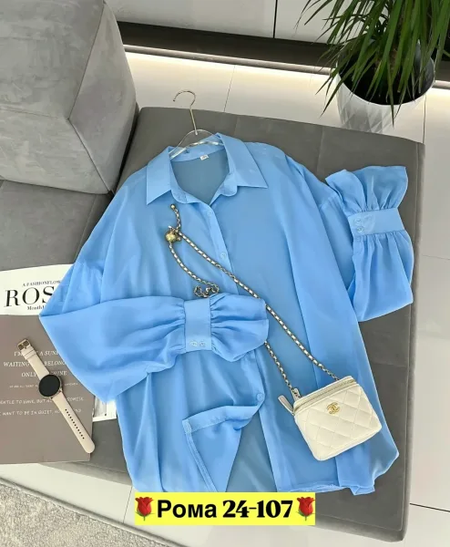 Рубашка из шифона — фото 10
