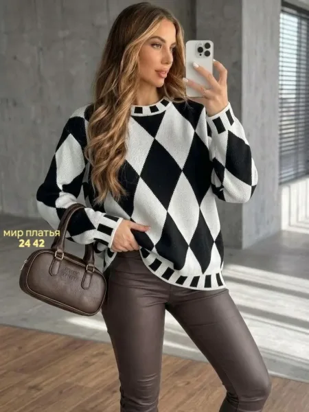 Свитер Oversize из турецкой вязки — фото 5