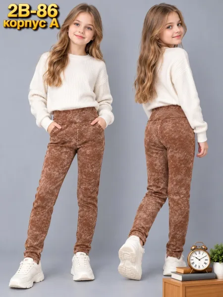 Лосины из флиса с начесом, подходят по росту 128 — фото 2