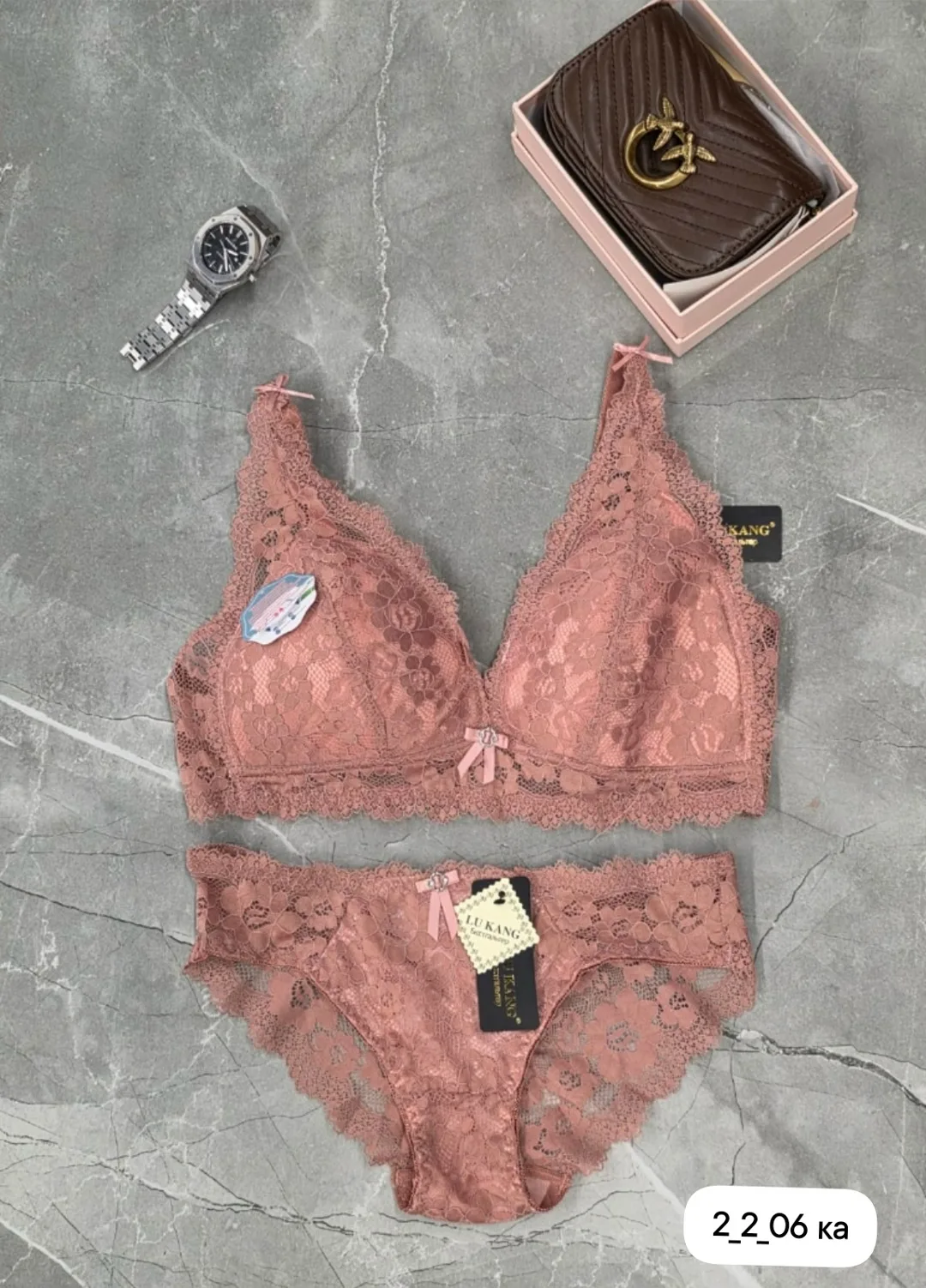 Костюм Комплект прозрачного нижнего белья в сетку — фото 8